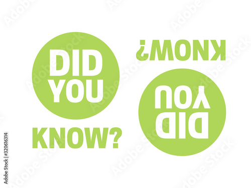did you know words. Did You Know vector sign