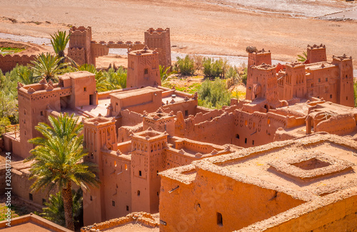Ancient mud brick houses of Ait-Ben-Haddou, Morocco photo