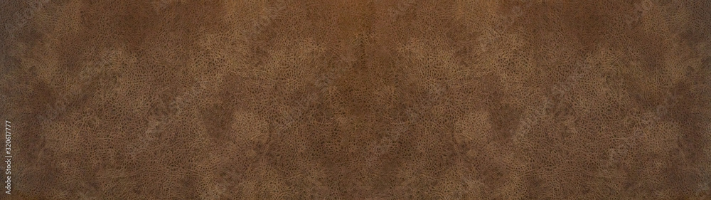 old brown rustic leather - background banner panorama long	 - obrazy, fototapety, plakaty 
