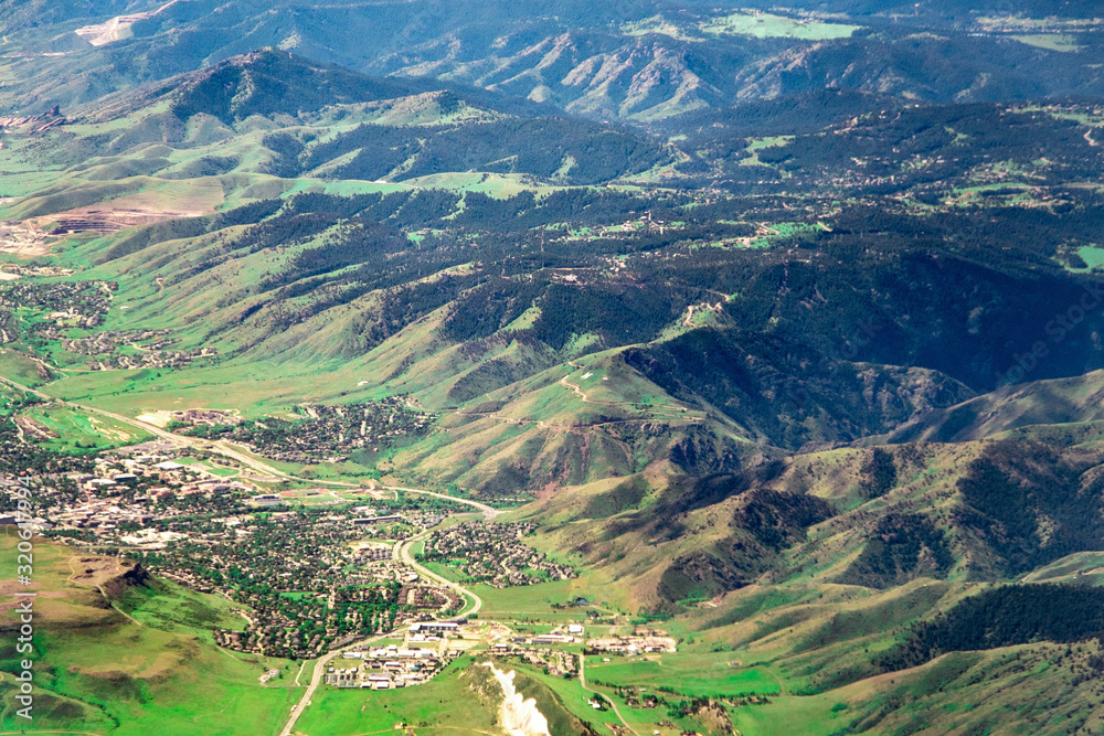 Golden, Colorado from the plane Golden, Colorado from the plane