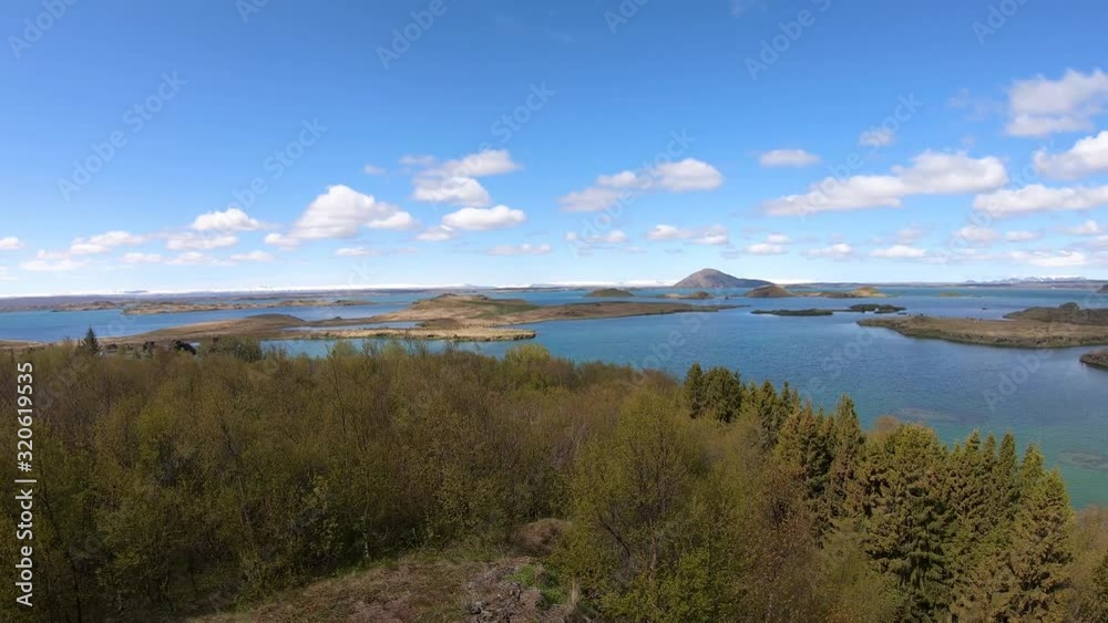 Myvatn Lake landscape in summer, Northern Iceland Myvatn Lake landscape in summer, Northern Iceland
