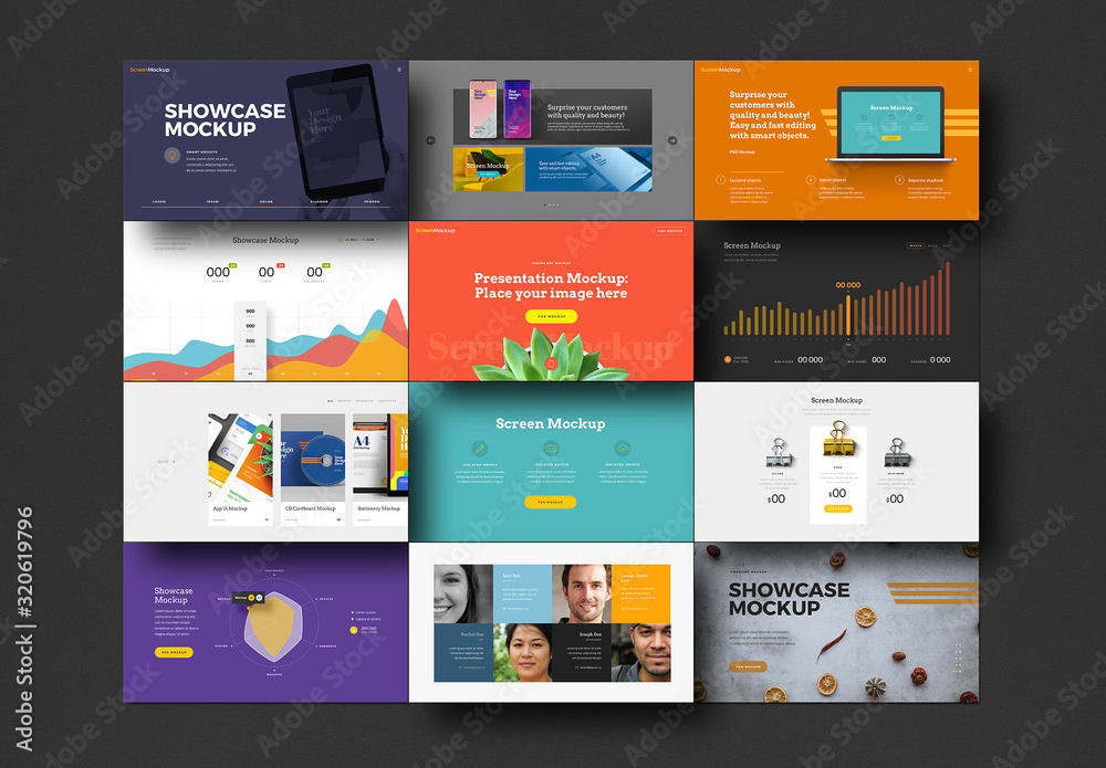 Presentation Showcase Mockup Stock Template Adobe Stock