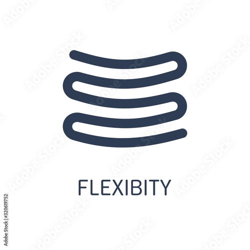 Flexibility. Vector linear icon on a white background.