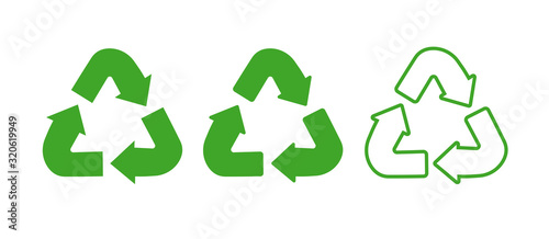 Set of recycle arrow. Vector illustartion