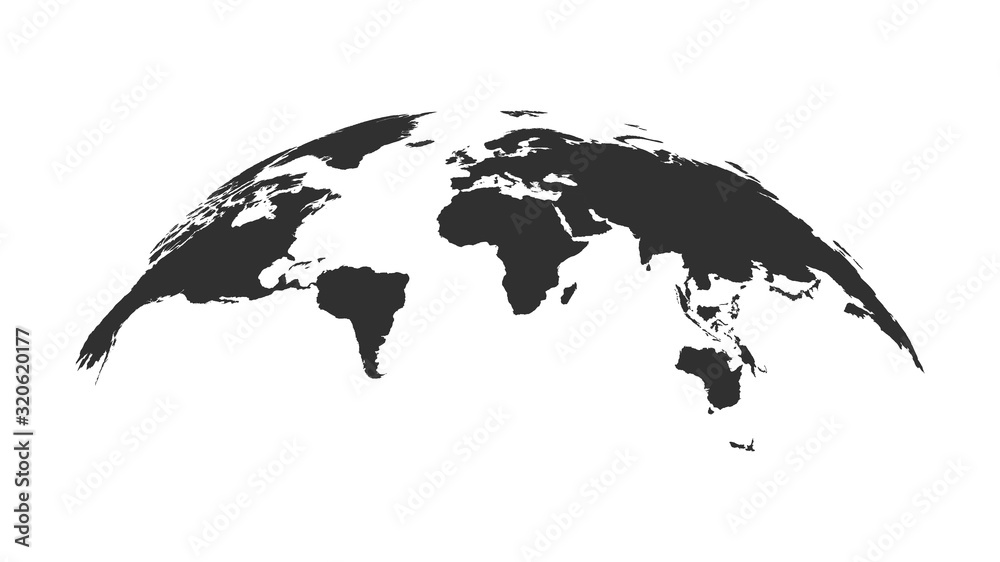 Fototapeta Globus na mapie świata. Ilustracja wektorowa
