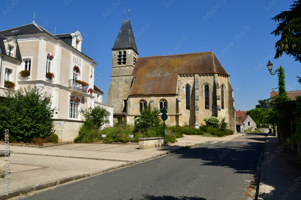 Longuesse, France - august 6 2018 : picturesque village in summer