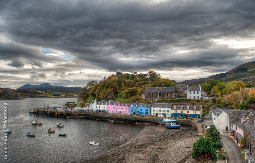 Portree is the capital and largest town on The Isle of Skye in the Inner Hebrides of Scotland, United Kingdom