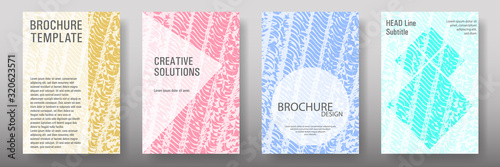 Cover page design templates set.