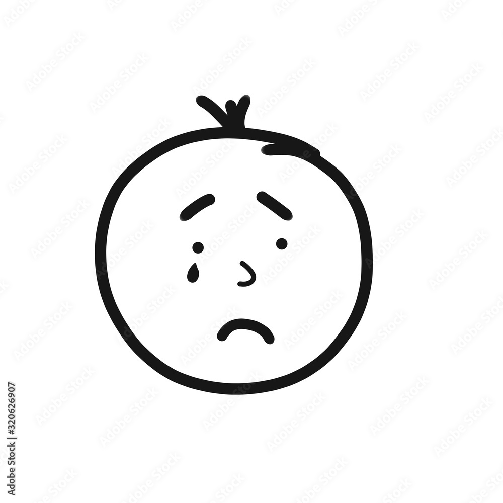Face of emotion. Graphic drawing Face of emotion. Graphic drawing