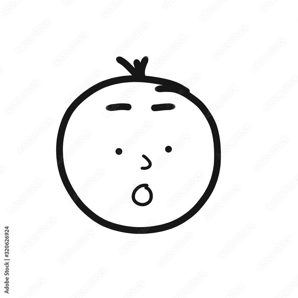 Face of emotion. Graphic drawing Face of emotion. Graphic drawing