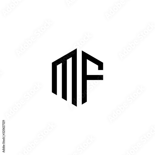 mf letter vector logo abstract photo