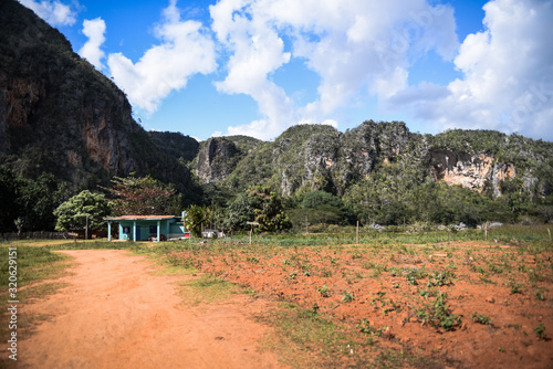 Sticker Landscape of the mountains in Vinales, Cuba.