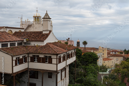 Old mansions in the historic center in the village of La Orotava, Tenerife, Canary Islands