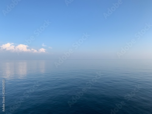 Blue sea and sky, natural colors