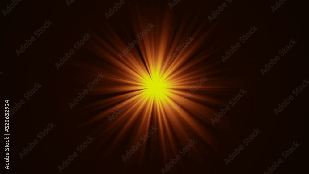 light blast golden star background rays