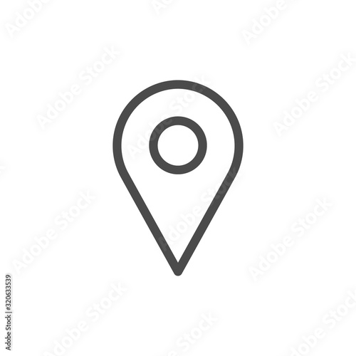 Location pin line outline icon