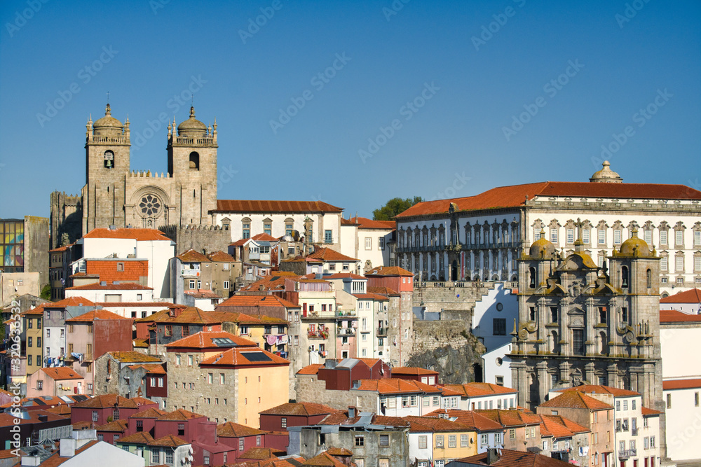 View Of Cathedral And Roofs In Porto Portugal