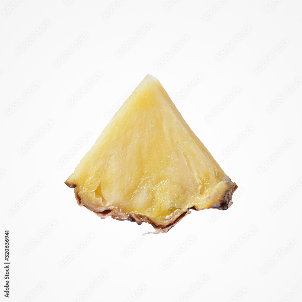 Sweet colorful slice pineapple isolat on white studio background. Sweet colorful slice pineapple isolat on white studio background.