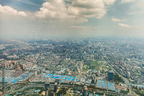 part of the City of Chengdu, province Sichuan - aerial view - during a sunny summer day  © Mario Hagen