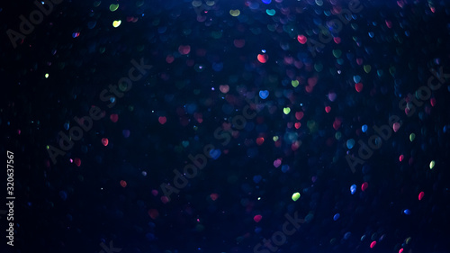 Valentine's day abstract background, heart shape bokeh