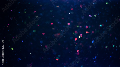 Valentine s day abstract background  heart shape bokeh