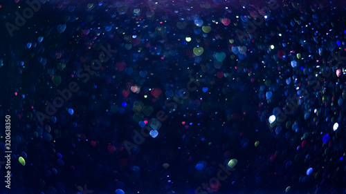 Valentine's day abstract background, heart shape bokeh