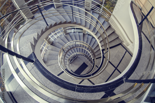 Down a staircase in Germany from the 1950s with stairs down