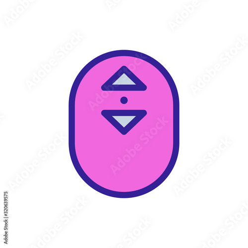 Scroll the screen icon vector. A thin line sign. Isolated contour symbol illustration