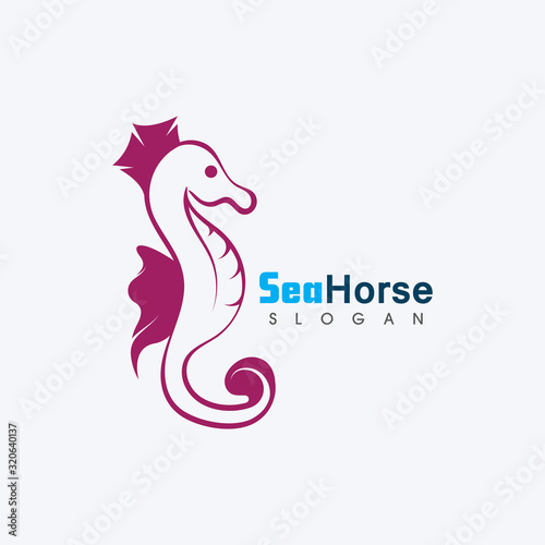 Sea horse icon Logo and symbol template vector design © arif23