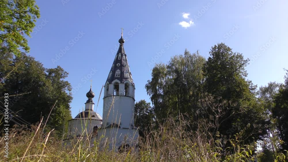 City Plyos. A small town in the upper reaches of the Volga River, in Russia. Historical and cultural center of the Ivanovo region. Old church in town Plyes in Russia. City Plyos. A small town in the upper reaches of the Volga River, in Russia. Historical and cultural center of the Ivanovo region. Old church in town Plyes in Russia.