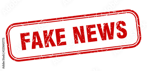 fake news stamp. fake news square grunge red sign. fake news tag