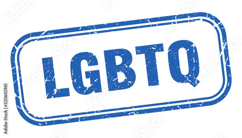 lgbtq stamp. lgbtq square grunge blue sign. lgbtq tag