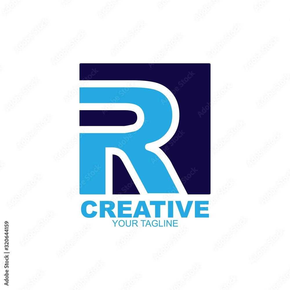 Initial letter R vector logo design, creative , vector illustration Initial letter R vector logo design, creative , vector illustration
