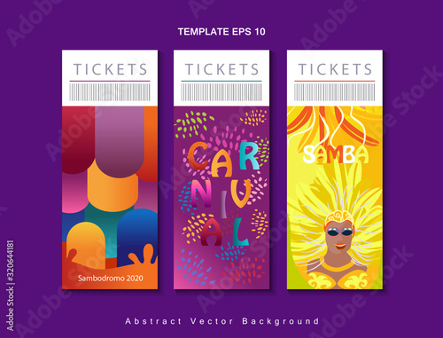 2024 Abstract Rio Brazilian Carnival music dance festival night party Samba dancer parade Sambadrome, New Orleans, Mardi Gras, notting hill, Venezia costume exotic tropical palm leaves set vector