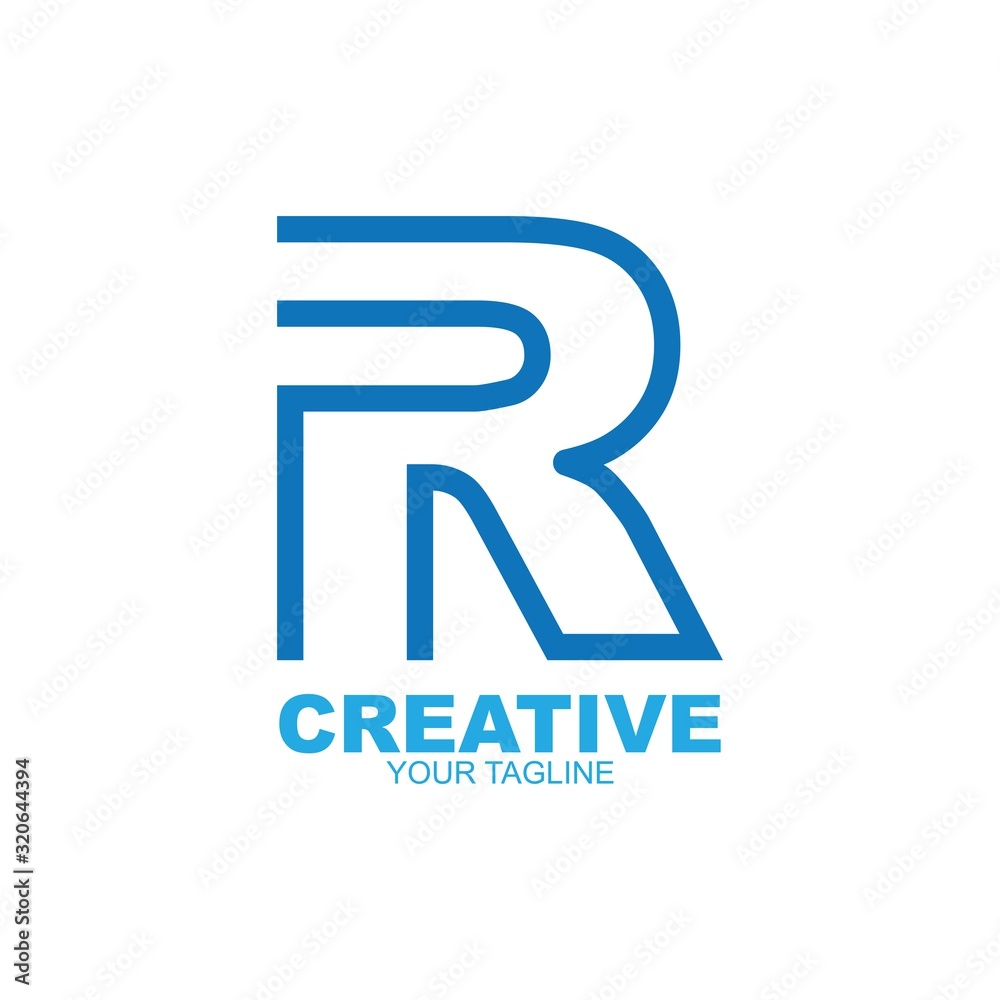 Initial letter R vector logo design, creative , vector illustration