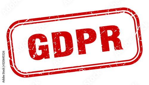 gdpr stamp. gdpr square grunge red sign. gdpr tag