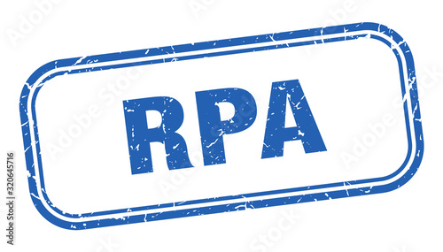 rpa stamp. rpa square grunge blue sign. rpa tag