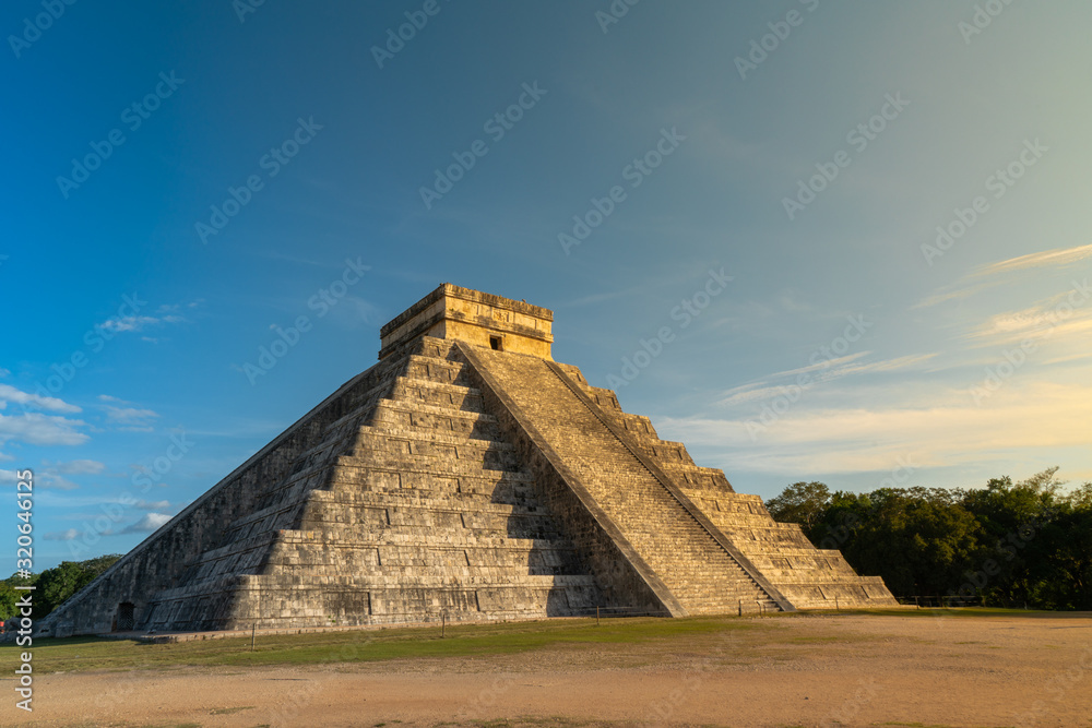 Mayan ruins Chichen Itza, sunset
