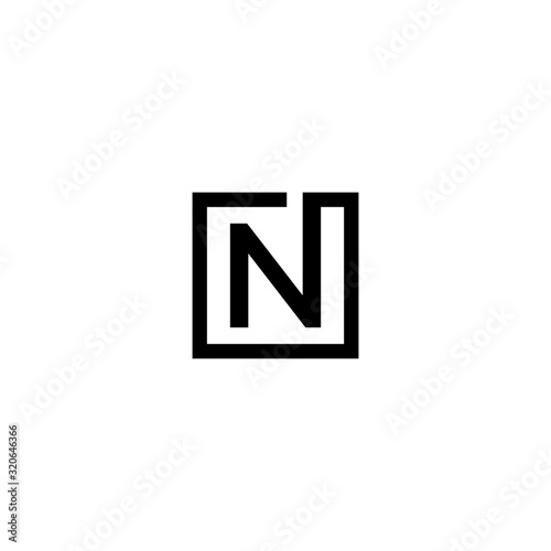N logo vector icon template