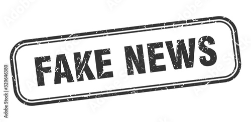 fake news stamp. fake news square grunge black sign. fake news tag