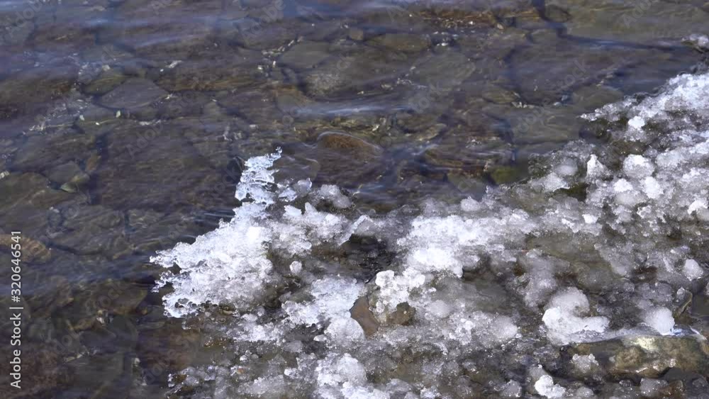 ice and water near shoreline ice and water near shoreline
