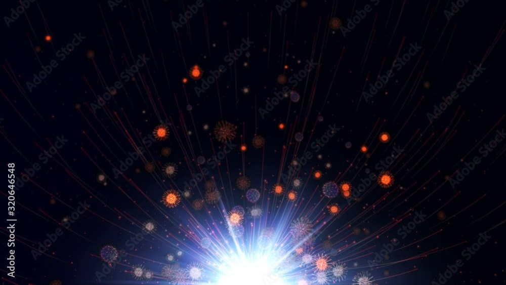 Flying Virus, Biology Animation Concept, Coronavirus, Loop, 4k Flying Virus, Biology Animation Concept, Coronavirus, Loop, 4k