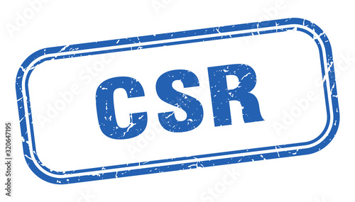 csr stamp. csr square grunge blue sign. csr tag