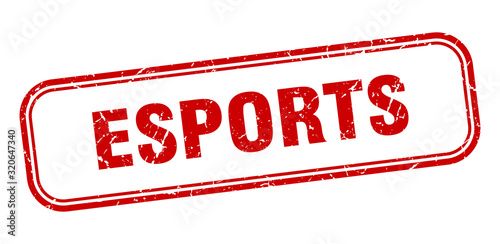 esports stamp. esports square grunge red sign. esports tag