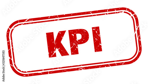 kpi stamp. kpi square grunge red sign. kpi tag