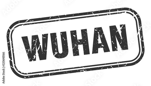 Wuhan stamp. Wuhan square grunge black sign. Wuhan tag