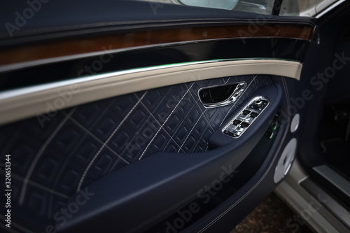 Luxury car door trims and handle.