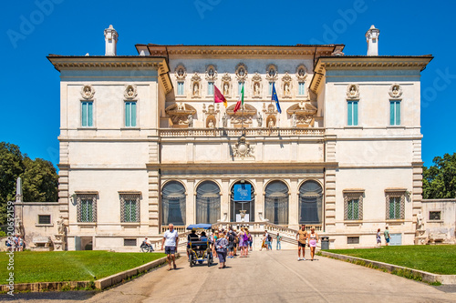 Rome, Italy - Borghese Museum and Gallery - Galleria Borghese - art gallery within the Villa Borghese park complex in the historic quarter Pinciano in Rome