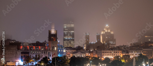 montreal at night with mist © TMC