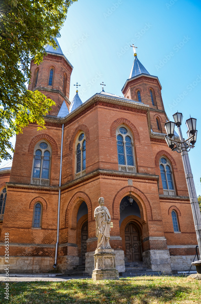 Fototapeta premium Armenian Church of the Holy Apostles Peter and Paul, the Armenian Catholic Church of the Eastern Rite in the city of Chernivtsi, Ukraine